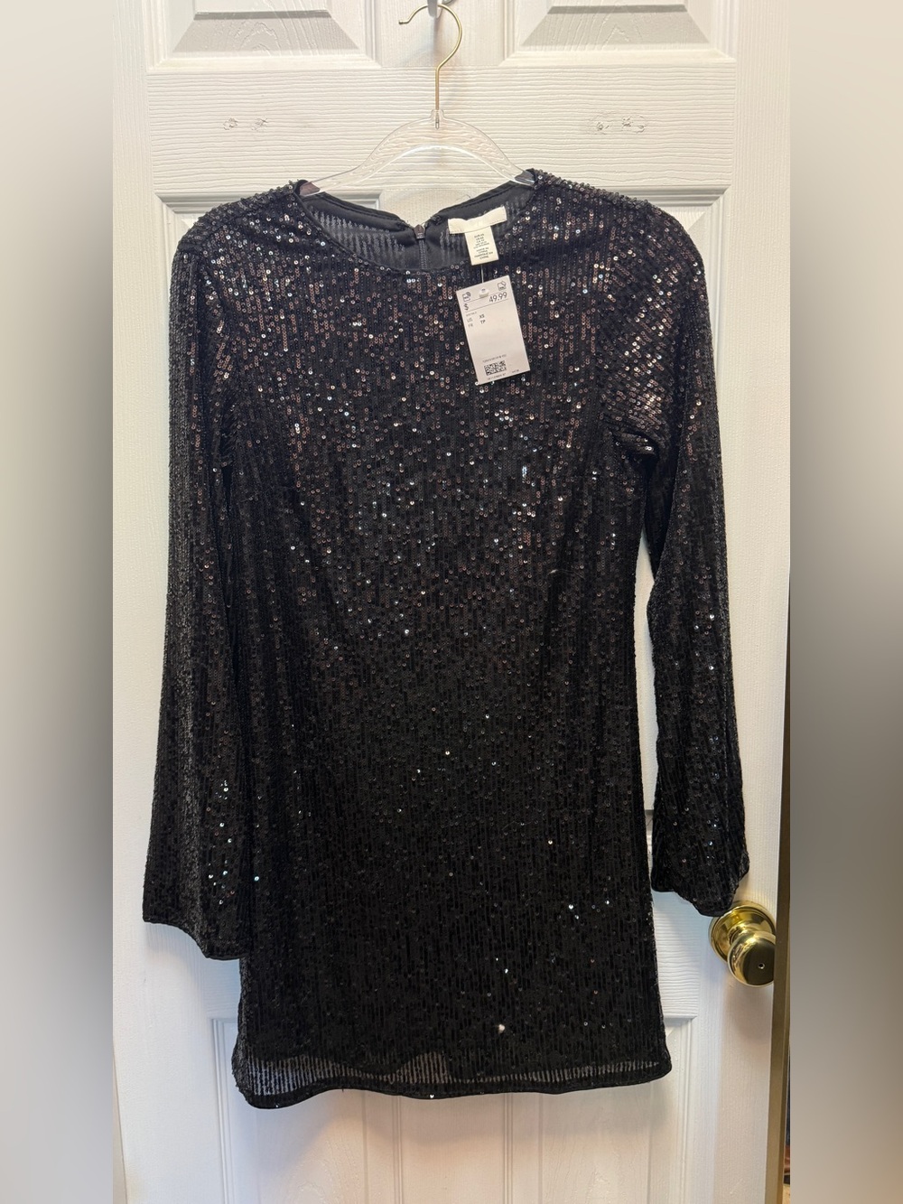 H&M Black Sequin Mini Dress